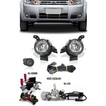 Kit Farol de Milha Neblina Ford Ka 2008 2009 2010 2011 + Kit Xenon 6000K 8000K ou Kit Lâmpada Super LED 6000K