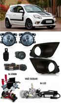 Kit Farol de Milha Neblina Ford Ka 2012 2013 2014 + Kit Xenon 6000K 8000K ou Kit Lâmpada Super LED 6000K