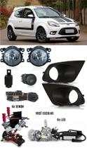 Kit Farol de Milha Neblina Ford Ka 2012 2013 2014 + Kit Xenon 6000K 8000K ou Kit Lâmpada Super LED 6000K