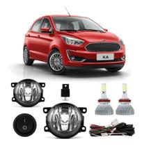 Kit Farol de Milha Neblina Ford Ka 2019 2020 + Super Led Kit Farol de Milha Neblina Ford Ka 2019 2020 + Super Led