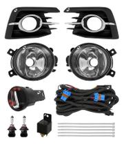 Kit Farol de Milha Neblina Gol Voyage G7 2017 a 2018 Friso Cromado