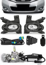 Kit Farol de Milha Neblina Honda City 2009 2010 2011 + Kit Lâmpada Super LED 6000K