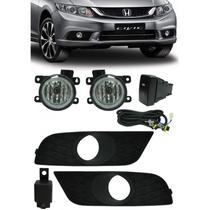 Kit Farol De Milha Neblina Honda New Civic 15/16 Interruptor