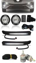 Kit Farol de Milha Neblina + Kit LED DRL Luz Diurna Toyota Etios 2017 Em Diante + Kit LED