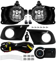 Kit Farol de Milha Neblina Onix LT LS Com Moldura 2014 a 2016 Botão Modelo Painel