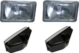 Kit Farol De Milha/neblina Retangular Com Lâmpada H3