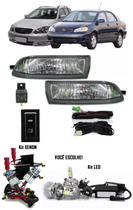 Kit Farol de Milha Neblina Toyota Corolla 2003 2004 Fielder Todas + Kit Xenon 6000K / 8000K ou Kit Lâmpada Super LED 6000K