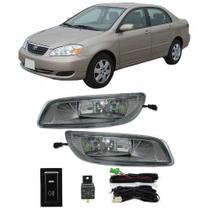 Kit Farol de Milha Neblina Toyota Corolla 2005 2006 2007 2008 Botão Painel