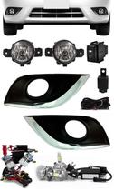 Kit Farol de Milha Neblina Versa 2015 a 2020 Com Molduras Externas Kit Xenon 6000K / 8000K ou Kit Lâmpada Super LED 6000K - Suns Tiger Suitz Shocklight