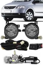 Kit Farol de Milha Neblina VW Fox e SpaceFox 2003 até 2009 + KIT SUPER LED