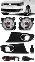 Kit Farol de Milha Neblina Vw Fox e Spacefox 2010 2011 2012 2013 - Botão Alternativo