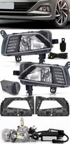 Kit Farol de Milha Neblina Vw Virtus e Novo Polo 2018 2019 2020 2021 2022 Com LED Daylight - DRL + Kit Lâmpada Super LED 6000K