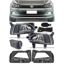 Kit Farol de Milha Neblina Vw Virtus e Novo Polo 2018 2019 2020 2021 2022