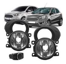 Kit Farol de Milha New Ka 20142022 Com Botão Mod. Original Com Moldura TG 0203011 Tiger Auto