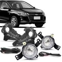 Kit farol de Milha Onix Plus Com Moldura e Botão