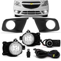 Kit Farol de Milha Onix Prisma LS LT 2013 a 2016 Auxiliar Neblina Botão Original