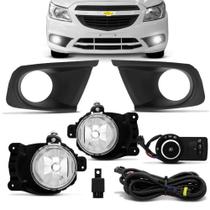 Kit Farol de Milha Onix Prisma LS LT 2013 a 2016 Auxiliar Neblina Botão Original