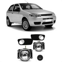 Kit Farol de Milha Palio Fire Celebration com Moldura Cromo e Suporte Botão Alternativo Tic Tac 2 Pinos Suits - STS165FT