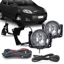 Kit farol de milha Palio Strada trekking 2012 2013 2014 2015 2016 e 2017 com botão modelo aternativo