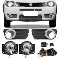 Kit Farol de Milha Palio Way 2015 a 2017 Palio Economy 2014 a 2016 com Grade Moldura Cinza Aro Cromado Auxiliar Neblina Kit Farol de Milha Palio Way 2015 a 2017 Palio Economy 2014 a 2016 com Grade Moldura Cinza Aro Cromado Auxiliar Neblina