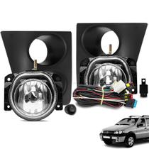 Kit Farol de Milha Palio Weekend Strada Adventure 2004 a 2007 Botão Tic Tac