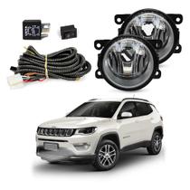 Kit Farol de Milha para Compass 2017 a 2021 Auxiliar Neblina Kit Farol de Milha para Compass 2017 a 2021 Auxiliar Neblina
