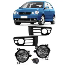 Kit Farol de Milha Polo 03/06 Moldura Botão Alternativo Original Tic Tac 3 Pinos Suits - STS035VW