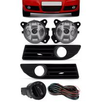Kit Farol de Milha Polo 07/09 Moldura Preta Botão Longo Modelo Original Suits - STS034VW