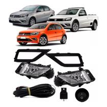 Kit Farol de Milha Premium Saveiro G7 1723 Gol 18-23 e Voyage G8 18-23 com Botão Tic Tac - Suits