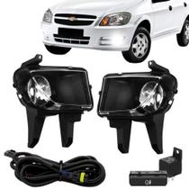 Kit Farol de Milha Prisma 2012 e Celta 2012 a 2015 Botão Modelo Original Suits - STS707CV