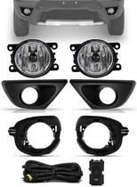 Kit Farol de Milha Renault Duster 2015 2016 2017 2018 2019 + Moldura e Base Para Fixação - Botão Painel