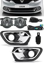 Kit Farol De Milha Renault Logan Interruptor + Molduras Kit Farol De Milha Renault Logan Interruptor + Molduras