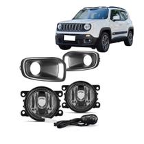 Kit Farol de Milha Renegade 2015 até 2018 Moldura Cinza Botão Alternativo Colante - Suits STS091JP Kit Farol de Milha Renegade 2015 até 2018 Moldura Cinza Botão Alternativo Colante - Suits STS091JP