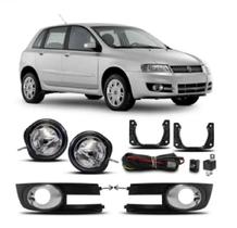 Kit farol de milha stilo 2007 a 2011 aro cromado com chicote e botão universal com lampada Kit farol de milha stilo 2007 a 2011 aro cromado com chicote e botão universal com lampada