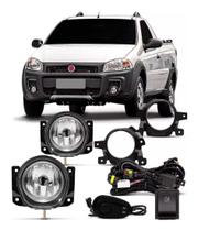 Kit Farol de Milha Strada Working 2014 2015 2016 2017 C/ Moldura