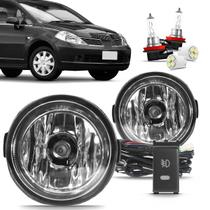 Kit farol de milha Tiida 2005 2006 2007 2008 2009 2010 2011 2012 2013 2014 botão modelo original