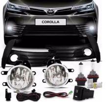 Kit Farol De Milha Toyota Corolla 2018 2019 Moldura Preta
