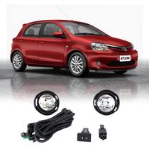 Kit farol de milha toyota etios hatch sedan botão original