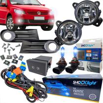 Kit farol de milha volksvagen vw gol voyage saveiro geração 5 g5 + lâmpada super branca hb4
