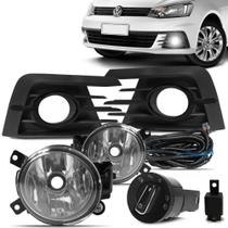 Kit Farol de Milha Volkswagen Gol e Voyage G7 2016 a 2018 Auxiliar Neblina Botão Original Kit Farol de Milha Volkswagen Gol e Voyage G7 2016 a 2018 Auxiliar Neblina Botão Original