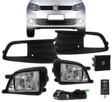 Kit Farol de Milha Volkswagen Gol G6 2013 2014 2015 2016 com Molduras Botão Semelhante ao Original