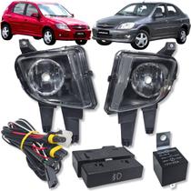 Kit farol de neblina milha auxiliar celta e prisma botão modelo original suits