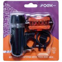 Kit Farol Dianteiro e Lanterna para Bicicleta OEX Move KM10