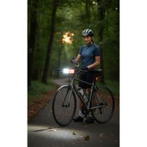 Kit Farol e Lanterna Bike 6 Leds USB Preto 500 Lumens