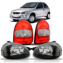 Kit farol e lanterna corsa wind 1994 a 2003 mascara negra Kit farol e lanterna corsa wind 1994 a 2003 mascara negra
