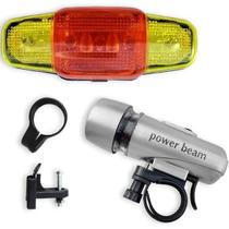 Kit Farol e Lanterna para Bike a Pilha MZ-31092