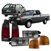 Kit Farol e Lanterna Parati Saveiro G1 1991 a 1997 Fumê