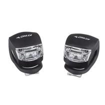 Kit Farol Em Silicone Dianteiro e Traseiro para Bike