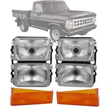 Kit Farol F1000 F4000 85 86 87 88 89 90 91 92 Lente Ambar