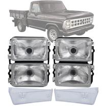 Kit Farol F1000 F4000 85 86 87 88 89 90 91 92lente Cristal